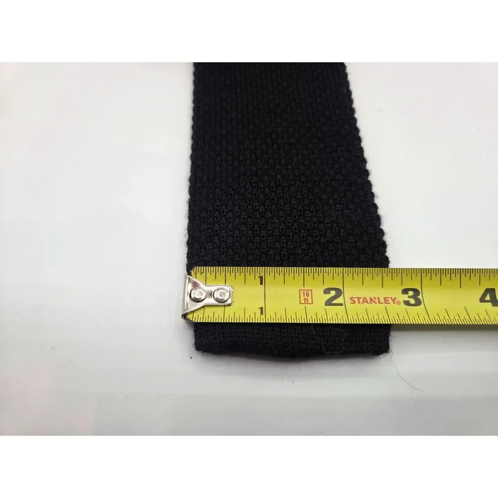 ​Robert Talbott Nordstrom Black Knit Tie Mens Narrow Necktie 2.25